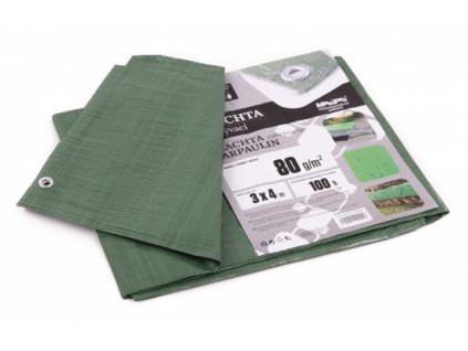 Plachta zakrývací 3x4m 80 g / m2 - zelená MasiPro 102224