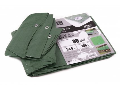 Plachta zakrývací 5x8m 80 g / m2 - zelená MasiPro 102226