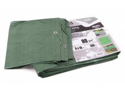 Plachta zakrývací 6x10m 80 g / m2 - zelená MasiPro 102228