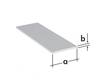 Profil pásek - plochý ALU 20x6mm/1m PPL 1 A 73011