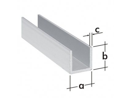 Profil typu U  ALU 10x10x1,5mm/1 m PC 3 A 75151