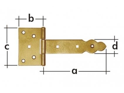 Závěs brankový ozdobný ZBO150 150x60x90x35mm 8121