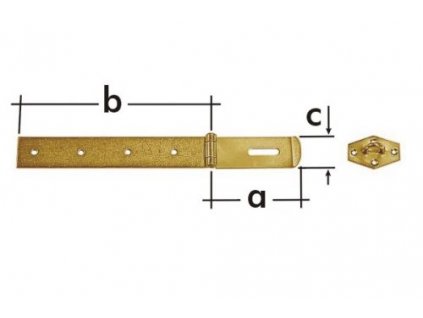 Závěs zamykací jednoduchý ZZP 25