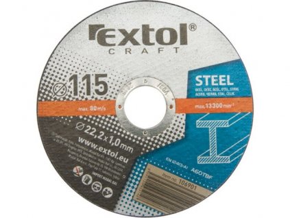 Extol Craft 106910 Kotouč řezný na kov sada 5ks 115x1,6x22,2mm