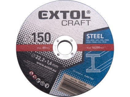 Extol Craft 106930 Kotouč řezný na kov sada 5ks 150x1,6x22,2mm