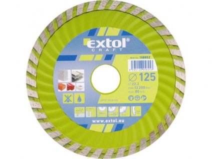 Extol Craft 108851 Kotouč diamantový řezný turbo 115mm - suché i mokré řezání