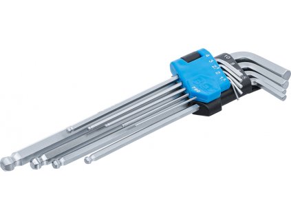 Klíče imbus extra dlouhé s kuličkou 9 ks ( BGS 100790 )