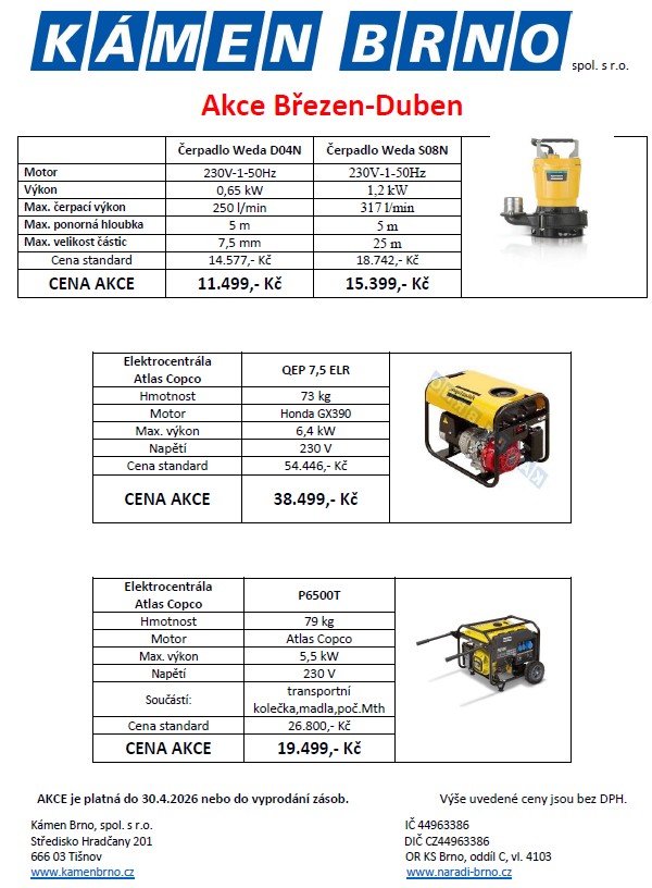 Akční nabídka březen - duben