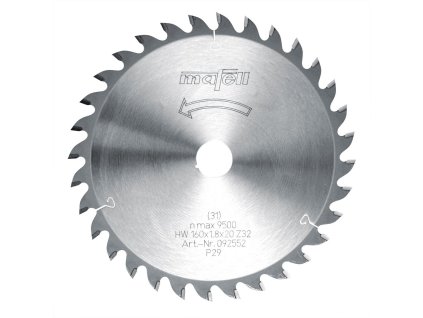 Mafell | Pilový kotouč HM ø 160x1,2/1,8x20 Z32 WZ