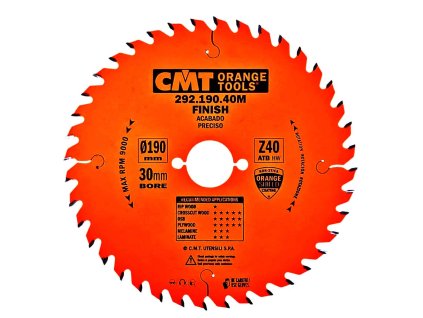 CMT| Pilový kotouč na dřevo, příčný řez ø 190/30 mm Z40 HW