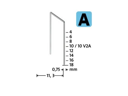 Novus | Spony A typ 53 pro ruční, elektrické a pneumatické sponkovačky