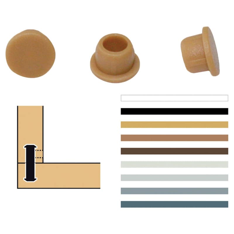 Lamello | Krycí čepičky pod úhlem 90° Barva: RAL 7040 okenní-šedá