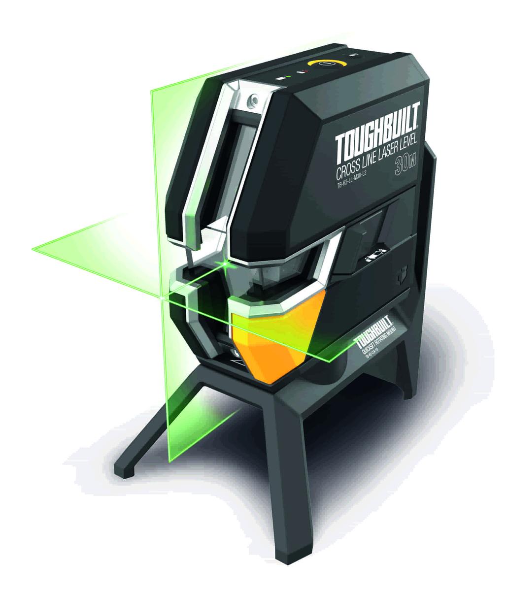 Toughbuilt | Samonivelační křížový laser 30m - zelený