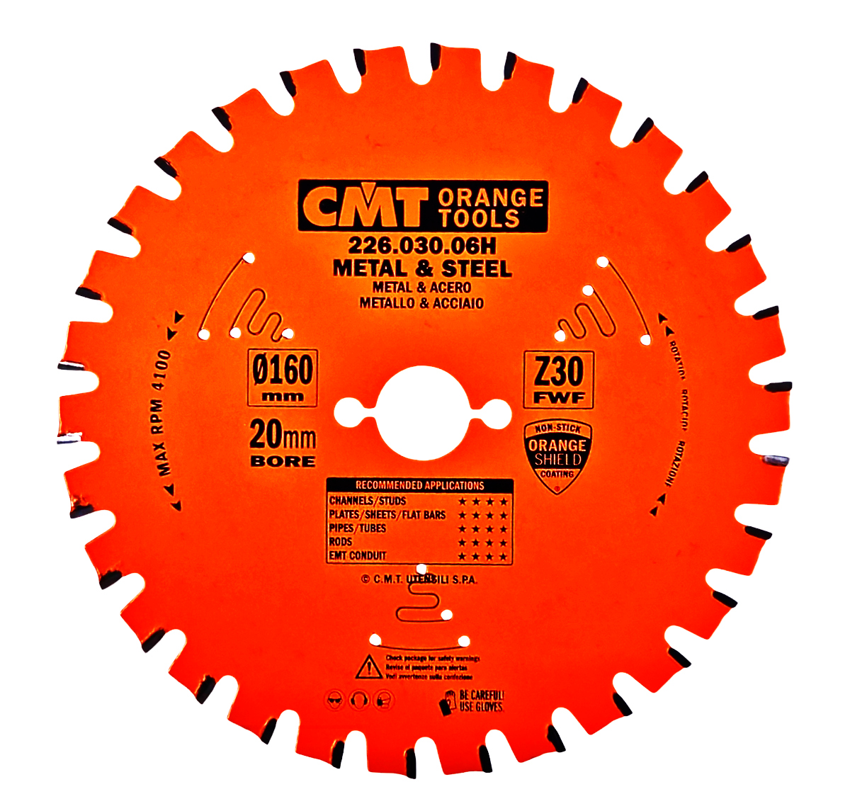 CMT | Pilový kotouč na železo ø 160/20 mm Z30 FWF