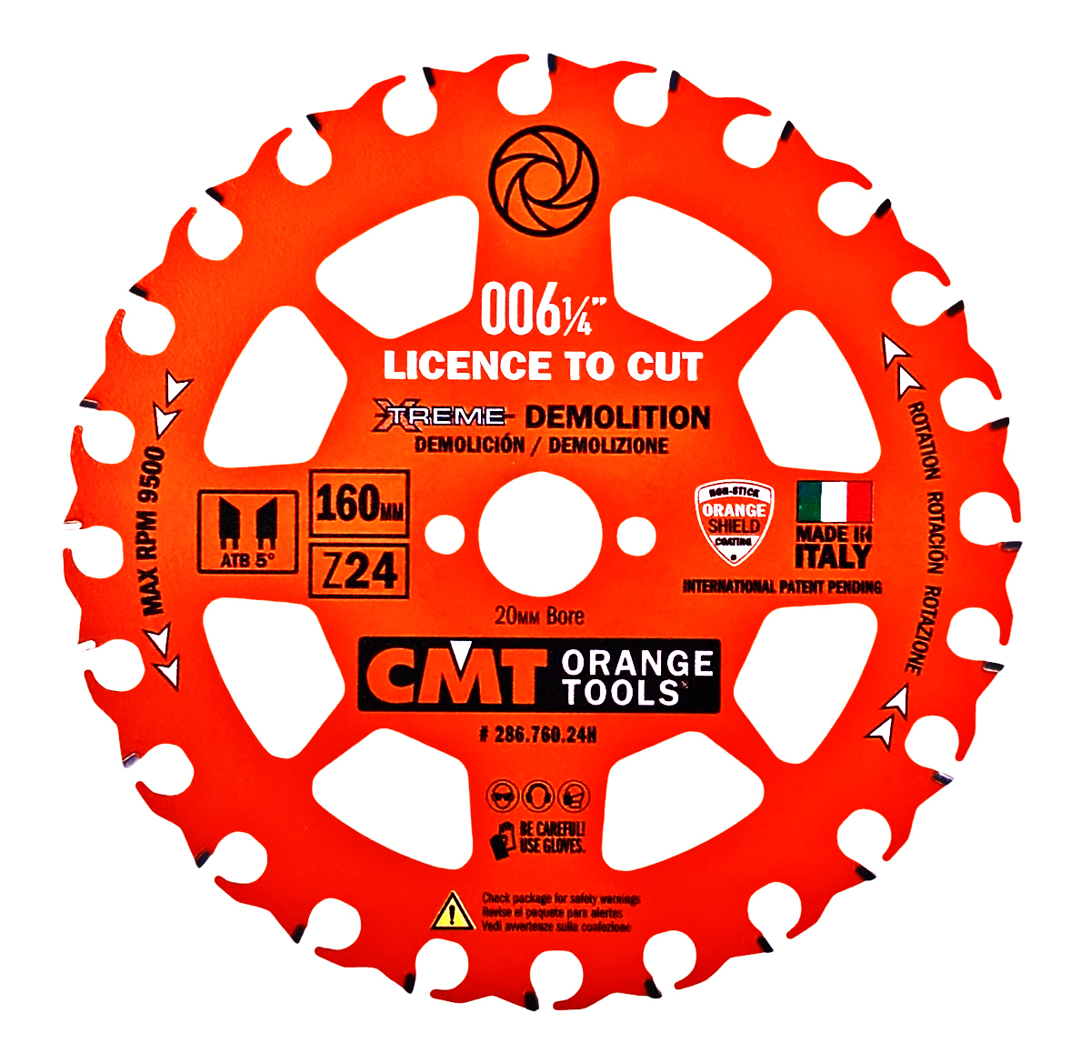 CMT XTreme | Pilový kotouč na demoliční práce ø 160/20 mm Z24 WZ/ATB