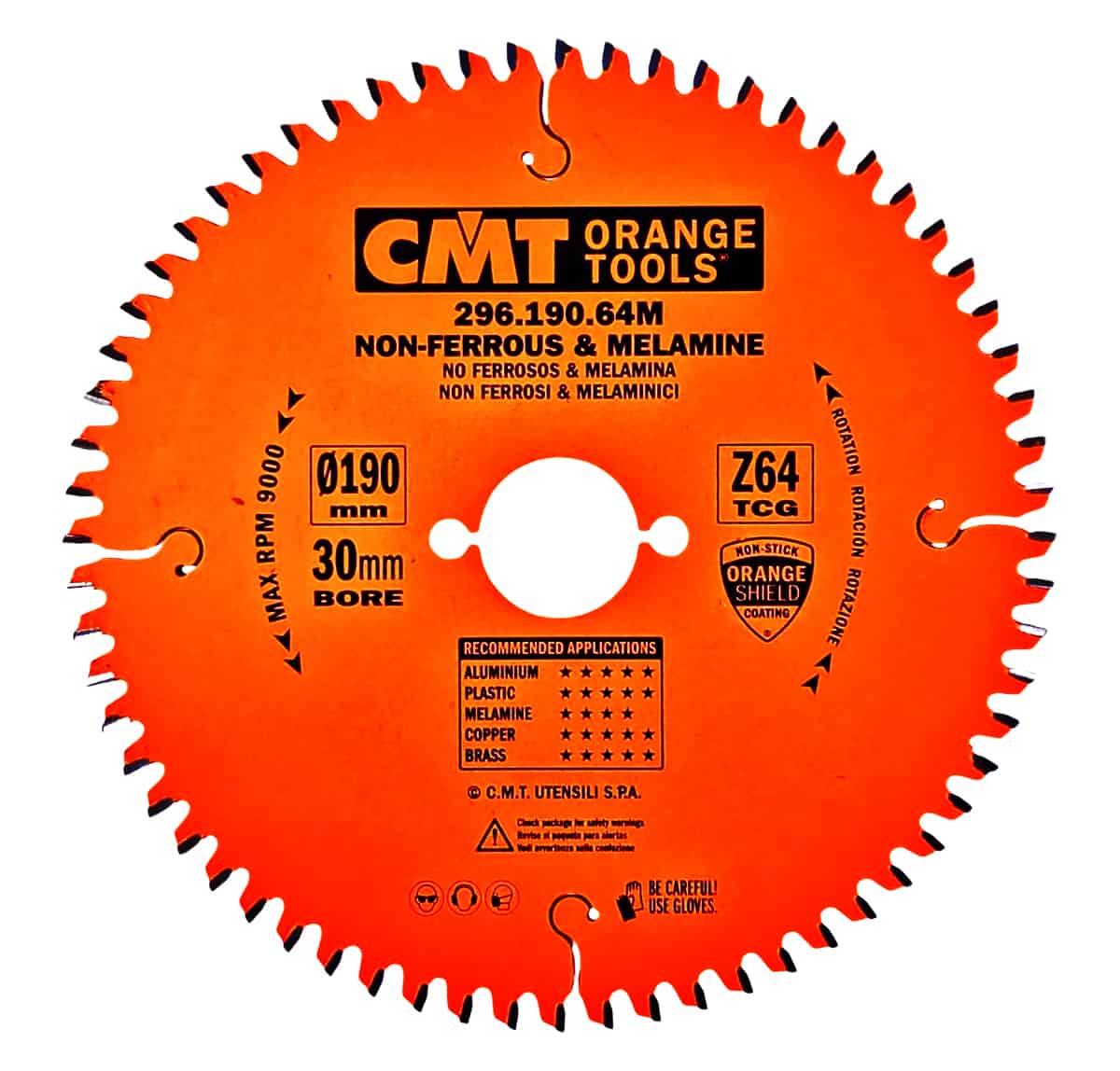 CMT | Pilový kotouč na lamino, plast a neželezné kovy ø 190/30 mm Z64 TFZ/TCG