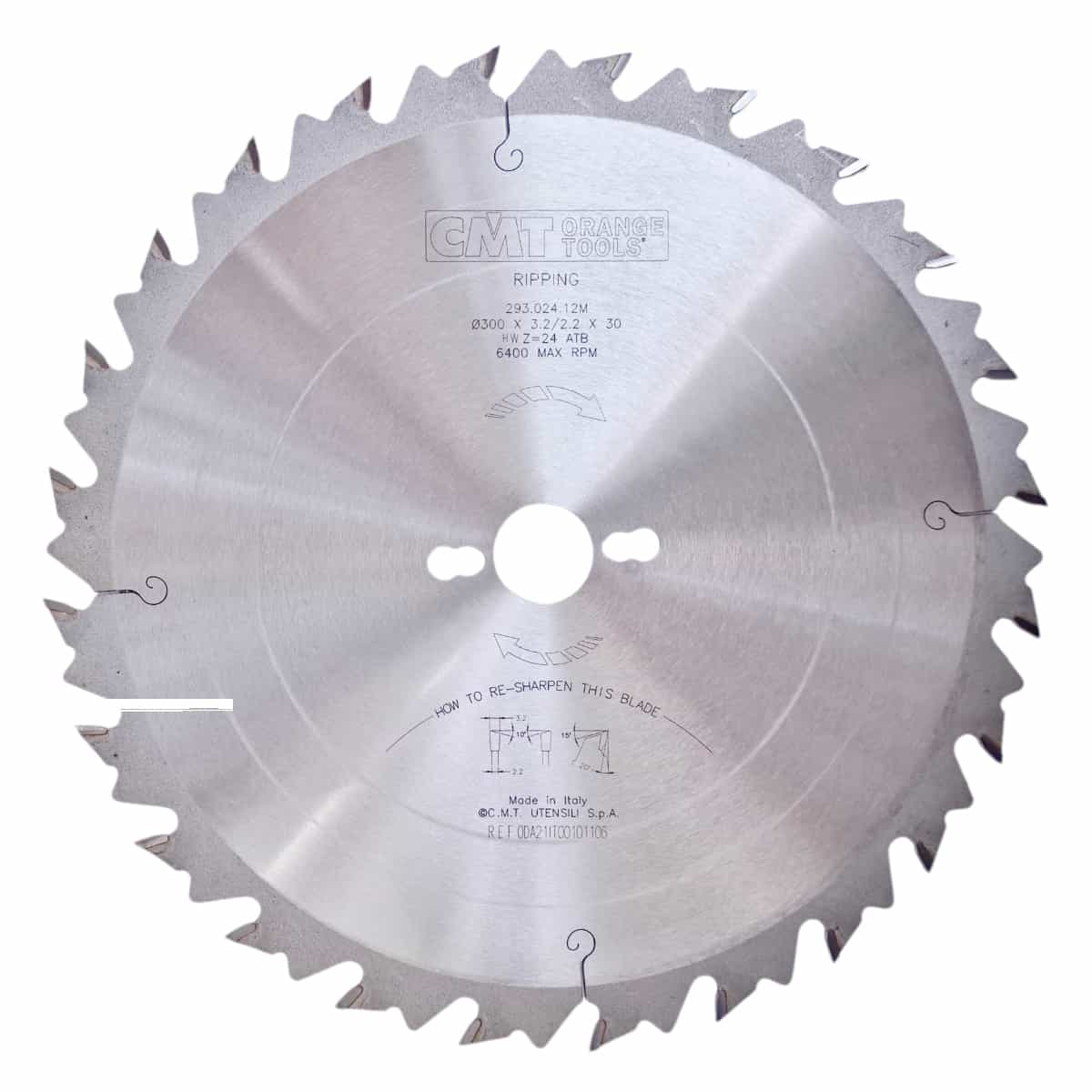 CMT Industrial | Pilový kotouč pro podélné řezy ø 300/30 mm Z24 WZ/ATB