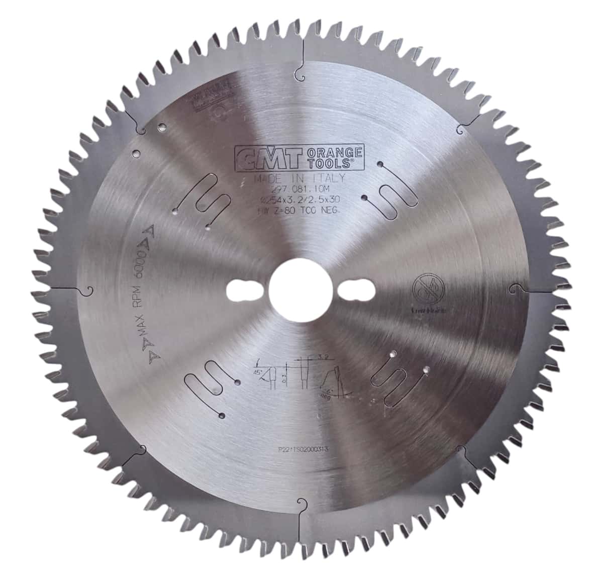 CMT | Pilový kotouč na lamino, plast a neželezné kovy ø 254/30 mm Z80 TCG/TFZ