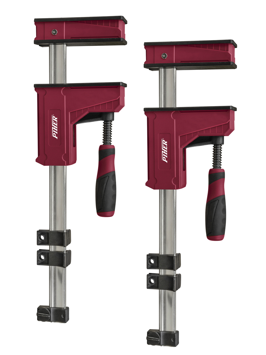 Piher | Korpusová svěrka PRL 95 s upínací silou až 700 kg Délka: 300 mm, Vyložení - upínací hloubka: 95 mm