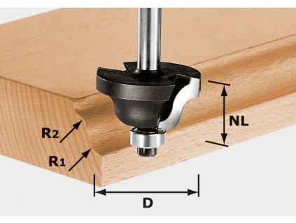 Festool Dvojoblouková fréza HW S8 D31,7/R4/R4 491029