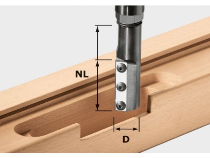 Festool Drážkovací fréza s vyměnitelnými břitovými destičkami HW KN D24/50 WP/K 497456