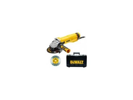 DWE4217KD DeWALT úhlová bruska 125mm 1200W s posuvným beznapěťovým spínačem v kufru