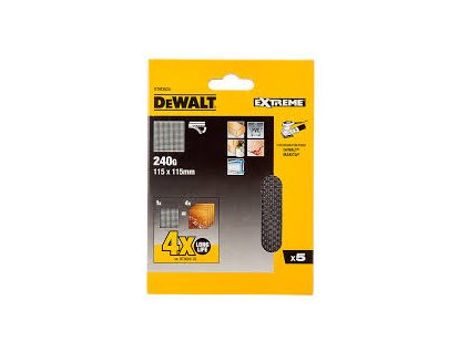 DTM3025 DeWALT brusná síťovina suchý zip 115x115mm P240