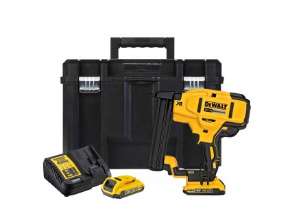 DCN681D2 DeWALT 18V AKU bezuhlíková  sponkovačka 2x 2,0Ah Li-Ion  + ZDARMA chrániče sluchu UVEX XACT – FIT MULTI