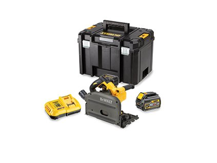 DCS520T2R DeWALT FLEXVOLT AKU ponorná kotoučová pila 54V XR; 2x 6,0Ah Li-Ion + vodící lišta 1500mm