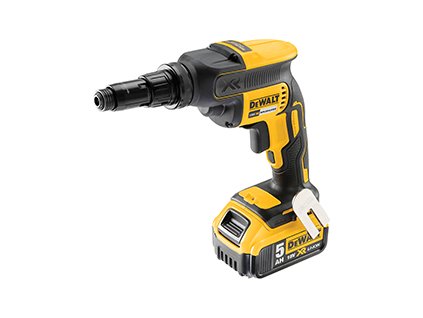 DCF622P2 DeWALT AKU 18V bezuhlíkový šroubovák VersaClutch na TEX šrouby 2x 5,0Ah Li-Ion