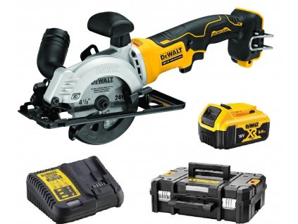 DCS571P1 DeWALT AKU bezuhlíková kotoučová pila 115mm 18V XR 1x 5,0Ah Li-Ion