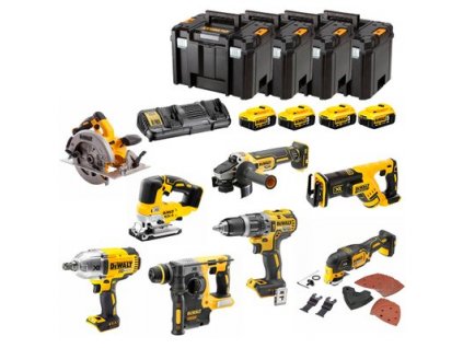 DeWALT DCK865P4T 8-dílná AKU sada 18V XR 4x 5,0Ah Li-Ion