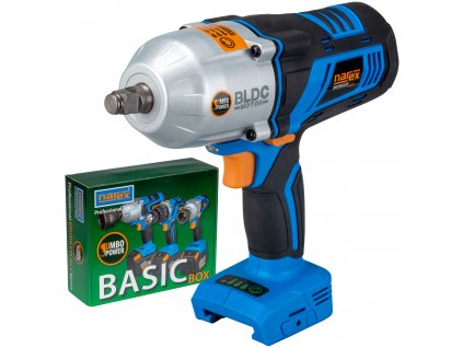 NAREX ASR 600-3MTB BASIC BOX 60V AKU bezuhlíkový rázový utahovák JUMBO POWER bez akumulátorů a nabíječky ; 65405696