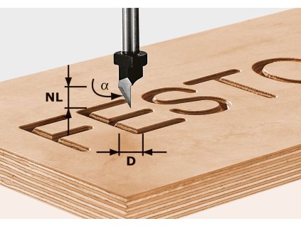 Festool Písmová fréza HW S8 D11/60° 491003