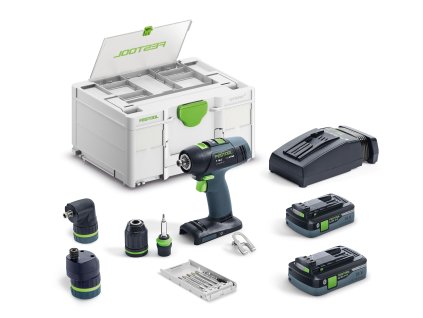 Festool Akumulátorový vrtací šroubovák T 18+3 HPC 4,0 I-Set 577609