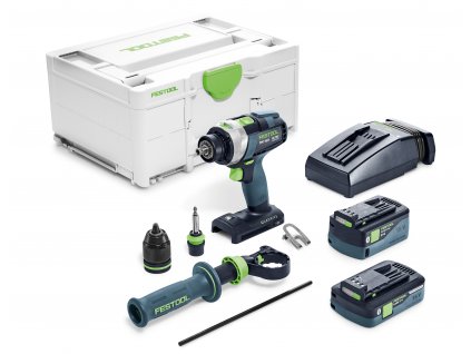 Festool Akumulátorový příklepový vrtací šroubovák QUADRIVE TPC 18/4 5,0/4,0 I-Plus 577651