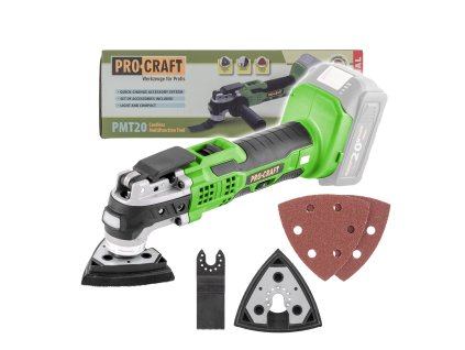Aku multifunkční oscilační bruska PMT20bb Procraft (bez baterie a nabíječky) | PMT20bb