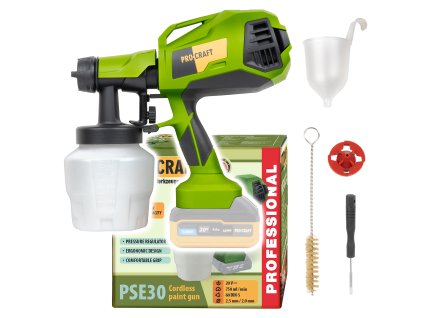 Aku stříkací pistole Procraft PSE30bb (bez baterie a nabíječky) | PSE30bb