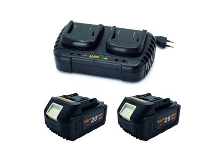 Sada dvě baterie 20V 4Ah Procraft 20/4 a nabíječka na dvě baterie 20/2 | S20-4/20-2