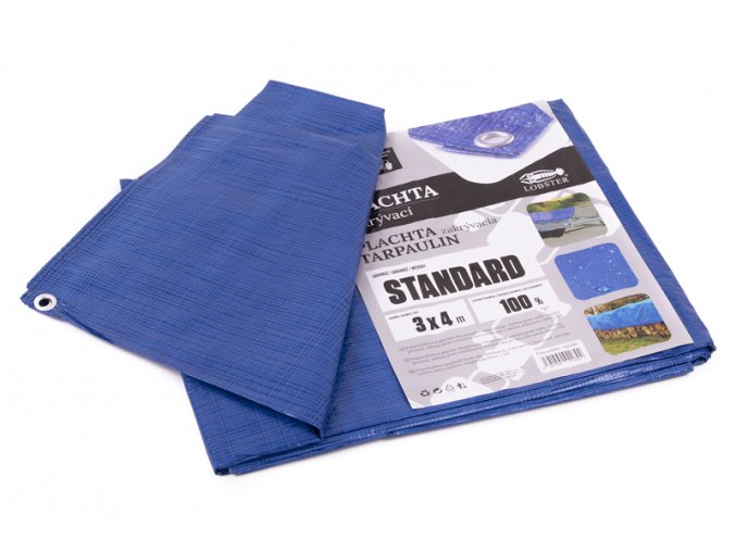 Plachta standard MODRÁ 3x4m