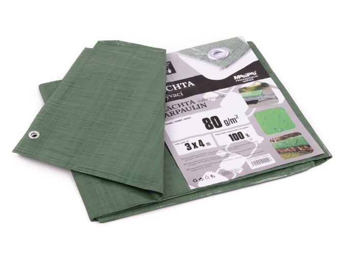Plachta 80g ZELENÁ 3x4m