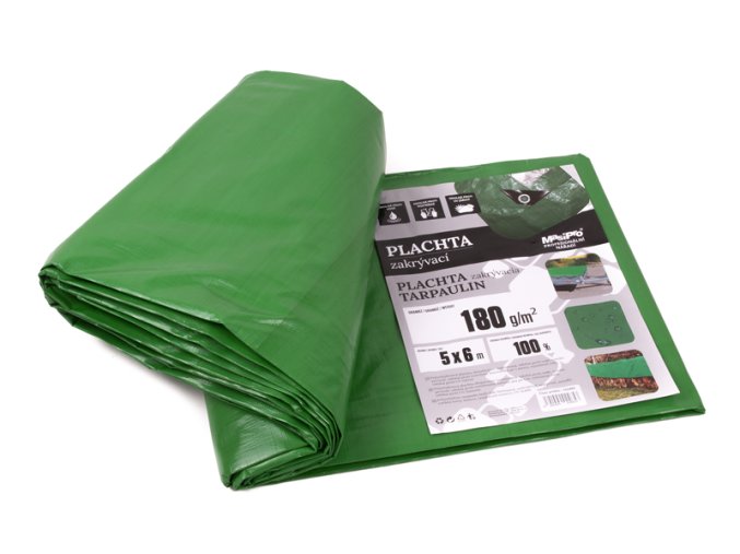 Plachta 180g ZELENO-ŠEDÁ 5x6m