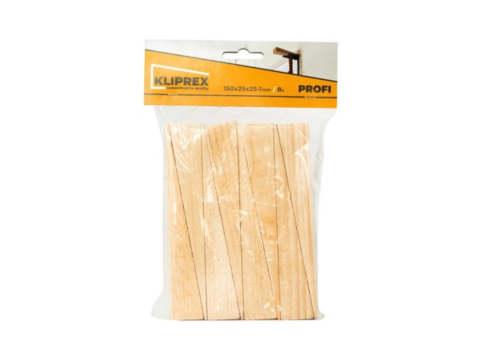 Klínky dřevěné SM 8ks/150x25x25-1mm