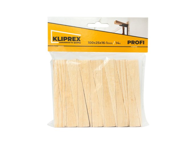 Klínky dřevěné SM 14ks/100x25x16-1mm