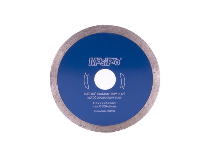 Kotouč diamantový plný 115 mm