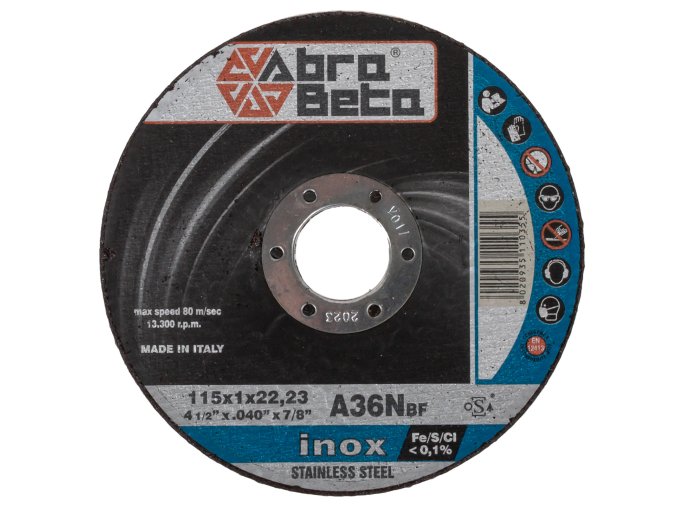 Kotouč tenký řezný na nerezovou ocel 115 x 1 mm