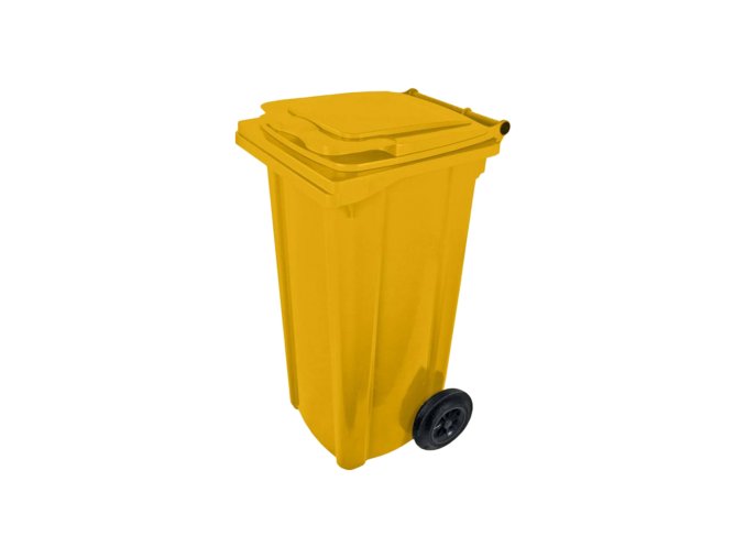Popelnice hranatá 120l PVC-žlutá