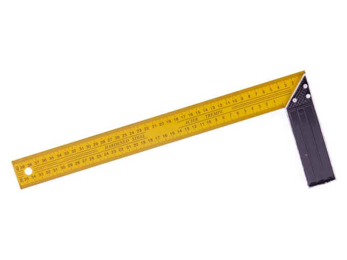 Úhelník ocel žlutý 40cm