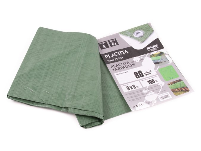 Plachta 80g ZELENÁ 3x3m
