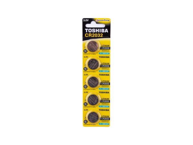 Baterie TOSHIBA CR2032 CP-5C 3V LITHIUM COINS (balení 5ks)